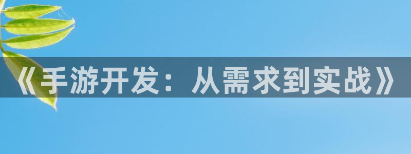 恩佐娱乐手机版最新功能介绍大全：《手游开发：从需求到实战》